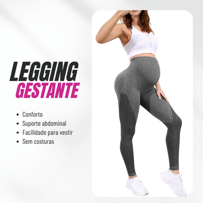 Legging Gestante  Cinza black