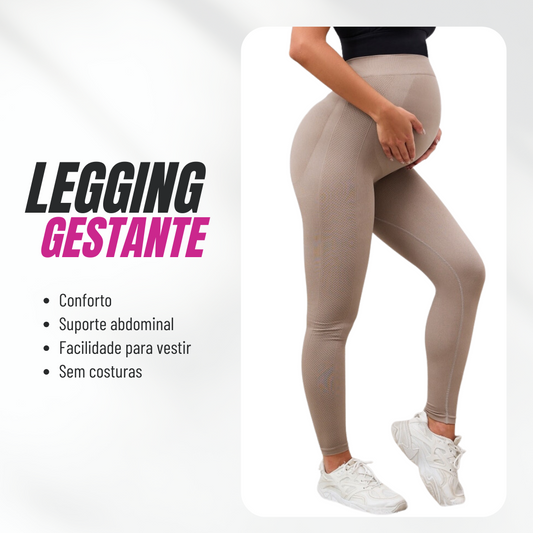 Legging Gestante Beje