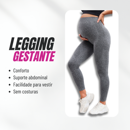 Legging Gestante Cinza